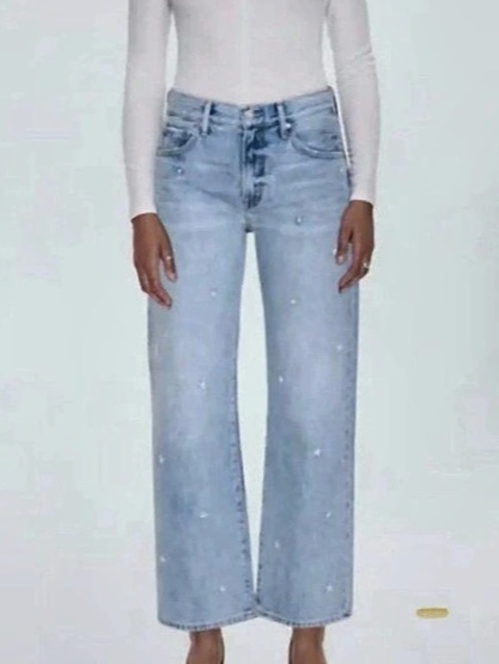 Pistola Lexi Star Embroidered Straight Leg Jean ⭐️